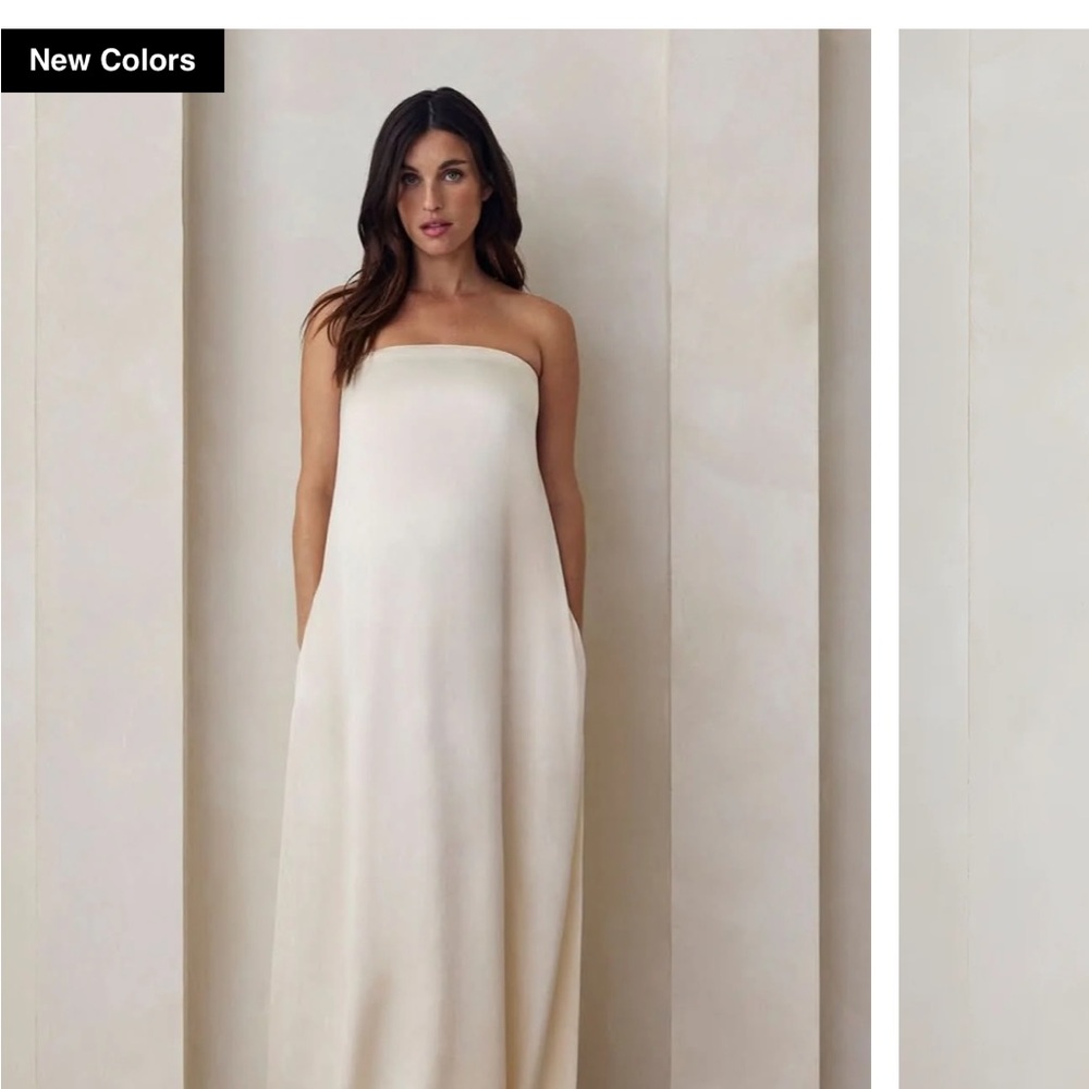 Bumpsuit Brushed Satin Gown - Ivory